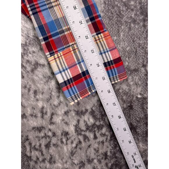 Vintage Wrangler Western Shirt Large Mens 60s Made USA Pearl Plaid Embroidered - Picture 5 of 7